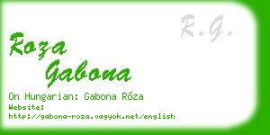 roza gabona business card